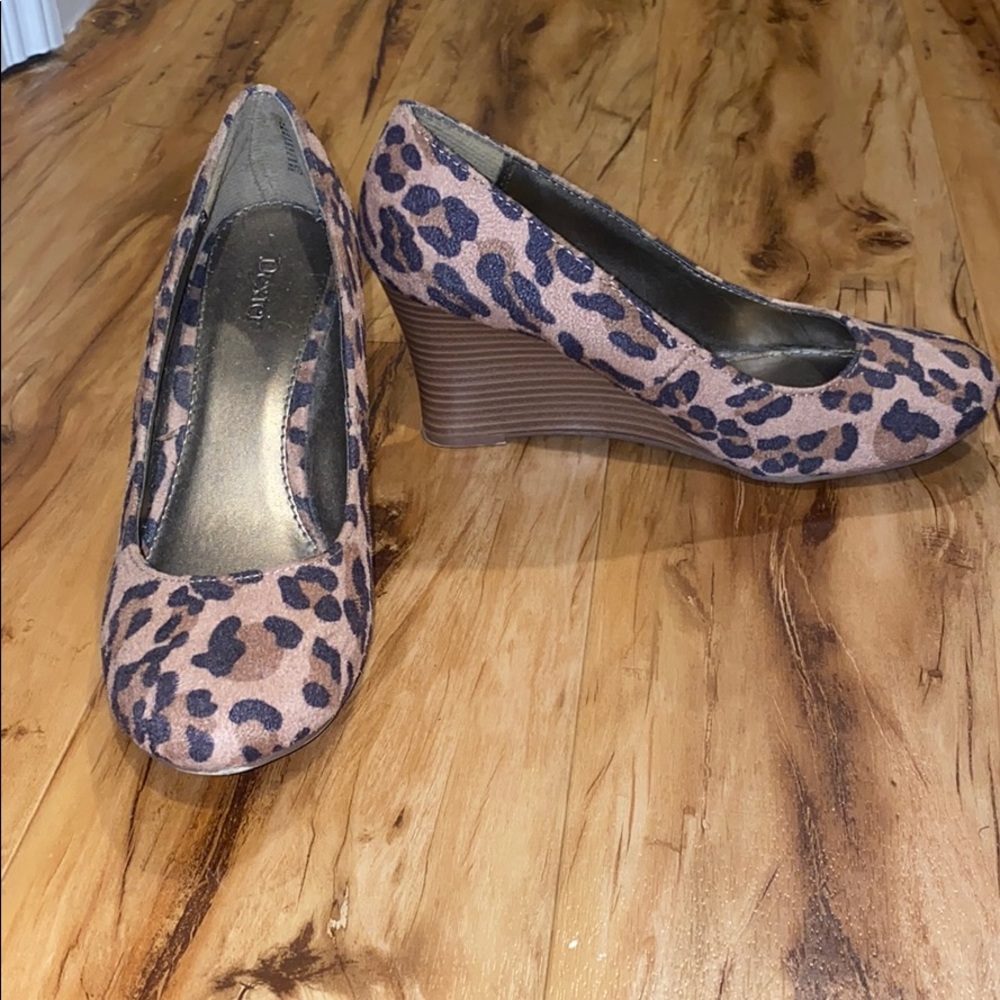 Cheetah print wedges